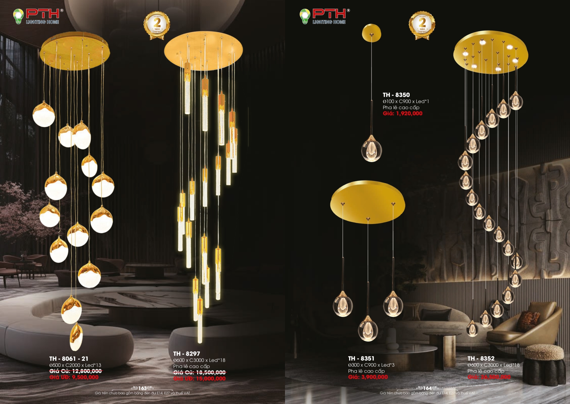 Bảng giá đèn trang trí PTH Lighting Home 2026